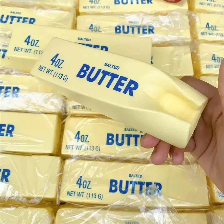 Big Cheese and Butter Stick Squishy Stress Toy Fidget ASMR Sensory Anti-Stress Gift